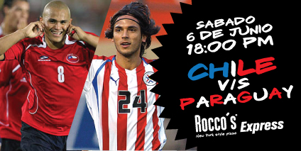 Partido Chile Paraguay en Rocco's Providencia Partido Chile Paraguay en Rocco's Providencia